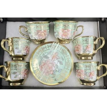 Imagem de Xícara de café/cha kit com 6 conjunto (12 peças) de Cerâmica em porcelana(Xicara D160-2/6 conjunto)