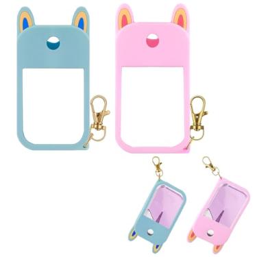 Imagem de MEMOVAN Capa protetora de silicone compatível com touchland desinfetante para as mãos com porta-chaves compatível com TouchLand Mist acessório de spray desinfetante de mãos manga de viagem - 2 peças