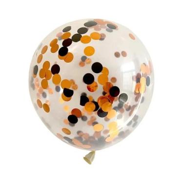 Imagem de Balões De Látex Transparentes Com Glitter Dourado 5 10 20pcs Para Deco