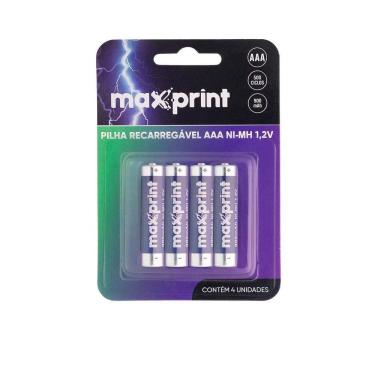 Imagem de Pilha Recarregavel Maxprint Aaa 1,2V 900Mah C/4
