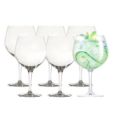 Imagem de Jogo 6 Taça De Gin Degustação Vidro Transparente G4u Class Home 630ml