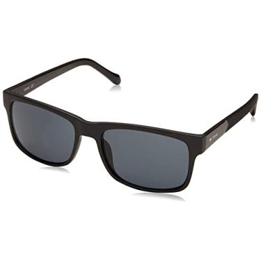 Imagem de Fossil Men's Fos3061s Rectangular Sunglasses, Matte Black/Gray, 57 mm