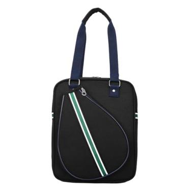 Imagem de oshhni Bolsa de tênis profissional, versátil e impermeável, para raquetes de tênis, ideal para treinos, jogadores iniciantes e atividades diárias, Preto 1 Ombro