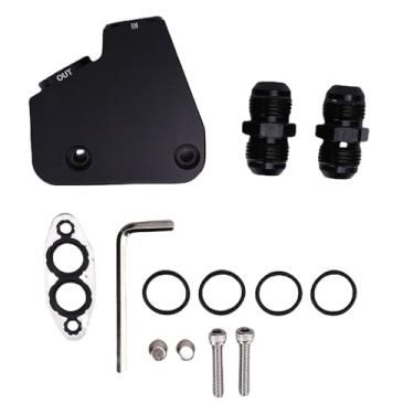 Imagem de Keenso Adaptador de Resfriador de óleo LS, Com Interfaces Rosqueadas Feitas de Liga de Alumínio Anodizado para Motores LS1 LS2 LS3 LS6 LS7 LS9 Gen IV 2005-2019