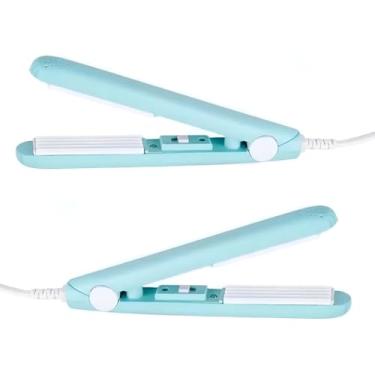 Imagem de Mini Chapinha Alisadora com Placas de Cerâmica, Portátil, Rápido Aquecimento, Ideal para Alisamento Preciso e Viagens (verde)