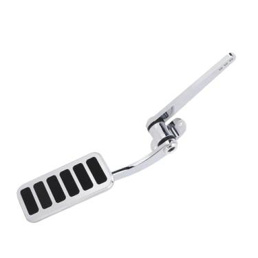 Imagem de Keenso Pedal de Gás, Pedal de Acelerador Universal 2x4,5 Polegadas, Alumínio Polido Anodizado Prateado Com Almofadas de Borracha Antiderrapantes para Carros Clássicos, Hot Rods