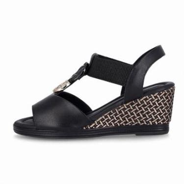 Imagem de Sandalia Piccadilly Anabela Aplicacao Frontal-Feminino