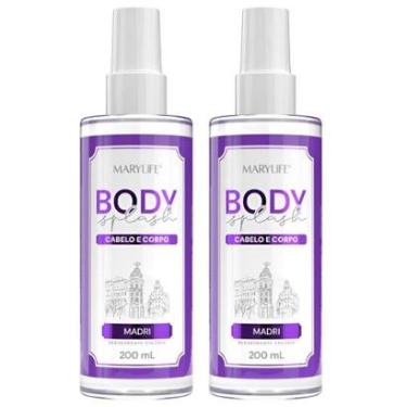 Imagem de Kit 2x Body Splash Desodorante Colônia Cabelo e Corpo Madri 200ml MaryLife-Unissex