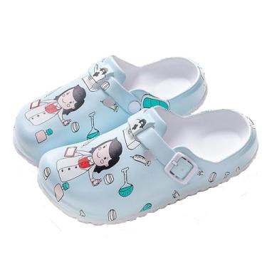 Imagem de FRTUBOP Tamancos de enfermeira com suporte de arco para mulheres: Sapatos de trabalho antiderrapantes à prova d'água para jardim - Mules com fivela ajustável - Chinelos antiderrapantes, Enfermeira, 36