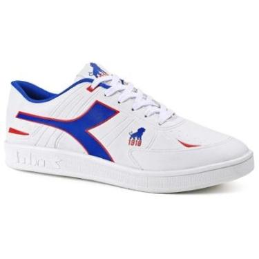 Imagem de Tênis Casual Unissex Diadora Fortaleza EC Branco e Azul-Unissex