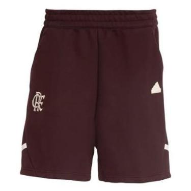 Imagem de Short Bermuda Flamengo Adidas Gameday Marrom IM5357-Masculino