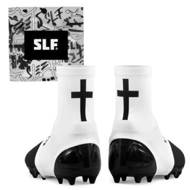 Imagem de SLEEFS Faith Cross Spats/Cleat Covers – Proteção atlética de tornozelo e protetor de grama