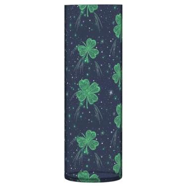 Imagem de CEBUGI Vaso de flores de trevo de quatro folhas 10 x 30 cm, vaso cilíndrico para flores, vaso transparente inquebrável para decoração de casa de festa de casamento
