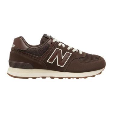 Imagem de Tênis New Balance 574V2 Feminino, 37, Marrom escuro