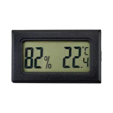 Imagem de Termômetro Digital Mini Interno Com Higrômetro, Display LCD, Sensor De