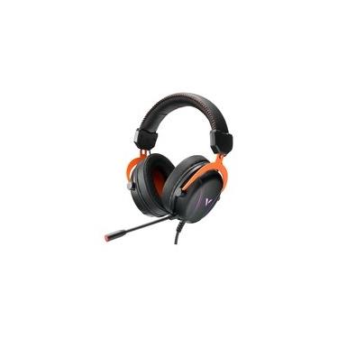 Imagem de Headset Gamer Rapoo VH350S, RGB, Microfone com Cancelamento de Ruído, Preto e Laranja - VH350S