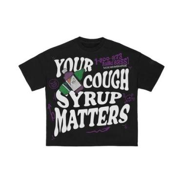 Imagem de Camiseta Unissex Vintage Hip Hop Com Estampa De Xarope Para Tosse, Mod