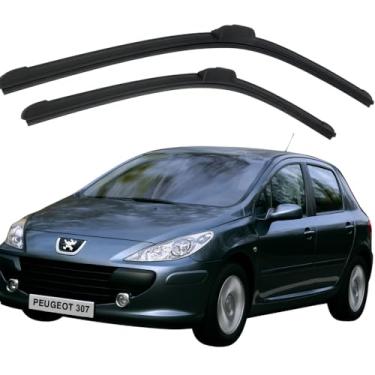 Imagem de TIGER AUTO - JOGO PALHETA PARABRISA DIANTEIR0/TRASEIRO EM SILICONE COMPATIVEL PGT 307/307SEDAM/307SW/307CC 2006>2012