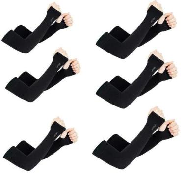 Imagem de Mangas Protetoras UV Para Homens E Mulheres, 6 Pares, Mangas Esportiva
