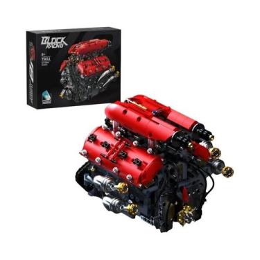 Imagem de Conjunto De Blocos De Montar Modelo De Motor V8 Para Crianças 1370 Peç