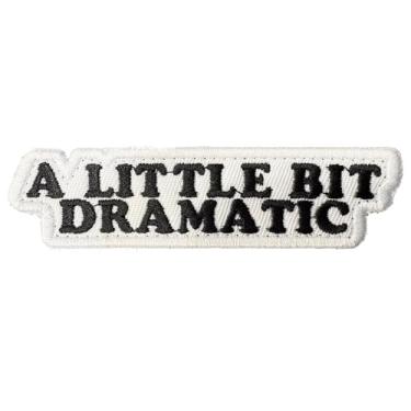 Imagem de A Little Bit Patch bordado dramático engraçado tático militar remendos crachá gancho e laço aplique de motociclista para mochila, bolsa, colete, roupas de academia