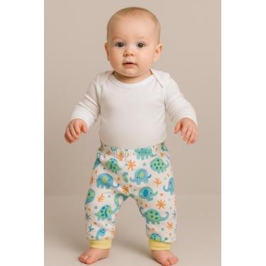 Imagem de Moletom Kit 3 Mijão Sem Pé Roupas Bebê Inverno - Taya Baby, Azul, Meni