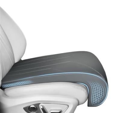 Imagem de FLORICH Almofada extensora de assento de carro para assento de motorista cadeira de escritório, assento de carro de espuma viscoelástica de couro para motoristas longos, almofada universal para