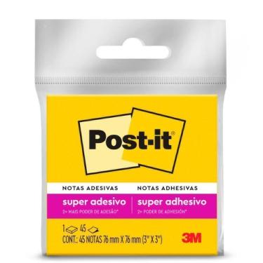 Imagem de Bloco Post-It Super Adesivo 76x76mm 45 fls Amarelo Neon