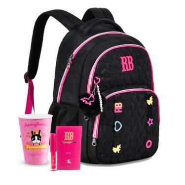 Imagem de Mochilas Rebecca Bonbon RB Costas Juvenil Meninas Chaveiro, RB24580 Pr
