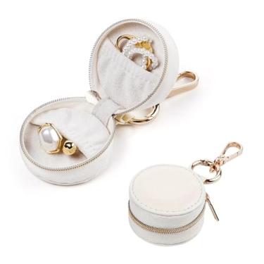 Imagem de Porte-chave Porta-anéis Estojo de Jóias Armazenamento Portátil para Academia e Viagens Brincos Anéis Colares Premium com Zíper Suave Bolsos Forro Macio Elástico Compacto Homens Mulheres