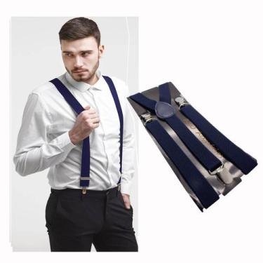 Imagem de Suspensório Adulto Juvenil Azul Marinho Unisex - Aeo Acessórios