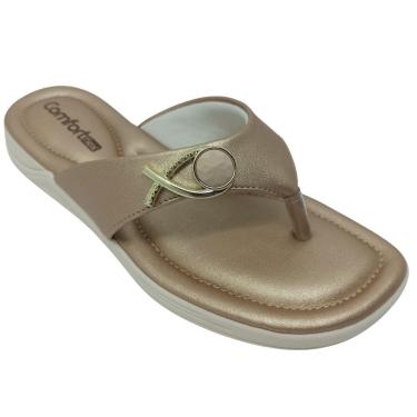 Imagem de Chinelo Ramarim Feminino Napa Bless com Enfeite Dourado-Feminino
