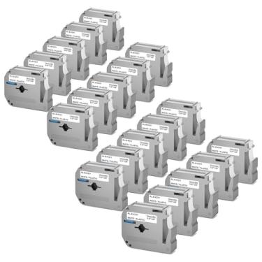 Imagem de Fita de etiqueta M-K231 compatível com Brother M Tape P Touch 12 mm 0,47 branco, M-K231s MK231 M231 para Brother PT-M95 PT-70BM PT-90 PT-85 PT65 45 P-Touch refil de etiquetador 0,47" x 26,2'