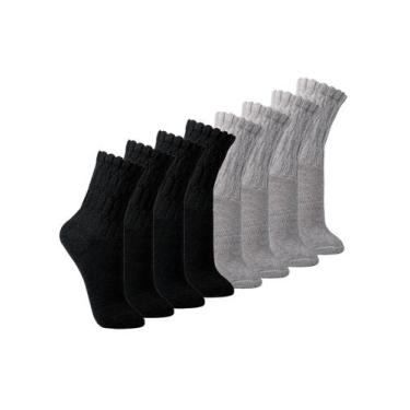 Imagem de Kit com 8 Pares de Meias Aeróbica Lupo 4810-003 Colorido, Preto, 37-40