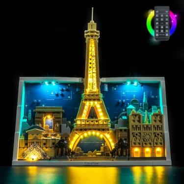 Imagem de BrickBling LED Light Compatible with Lego Paris – City of Love, Creative Lighting Kit Compatible with Lego 21064-No Model Included (RC Version Light)