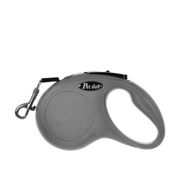 Imagem de Coleira retrátil de nylon durável para passear com guia para cães com extensão automática, coleira para animais de estimação, cães grandes (cinza, 3M)