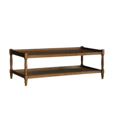 Imagem de Mesa central para sala de estar retangular mesa de centro madeira maciça armazenamento mesa de centro mesa de centro mesa de centro mesa de quarto