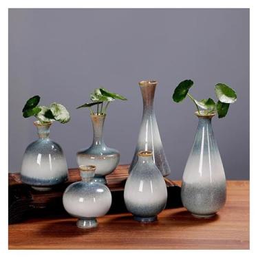 Imagem de Vaso de cerâmica moderno para decoração de casa, artesanato europeu, decoração de vaso novo (D alto 14,5 cm)