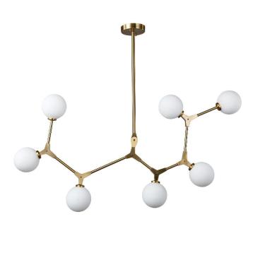 Imagem de Pendente Moderno Bheo 1,10M 7 Globos De Vidro Nordecor