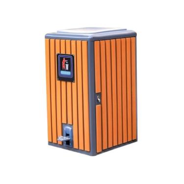 Imagem de Lata de lixo ao ar livre Lata de lixo operada com pé grande capacidade 120L para áreas públicas externas Lixeira metal