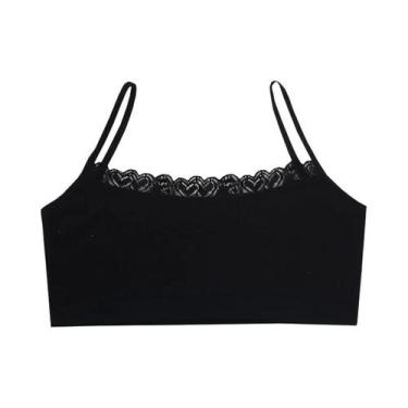 Imagem de Sutiãs De Treinamento De Renda Para Crianças 3 Peças Verão Cor Sólida 