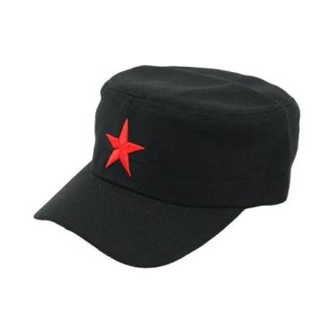 Imagem de Boné Militar Unissex De Algodão Com Estrela Vermelha, Chapéu De Topo P