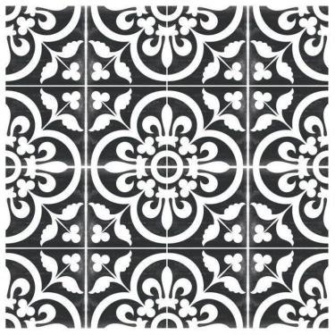 Imagem de Adesivo Piso Colacomigo Ladrilho Branco Preto Antiderrapante