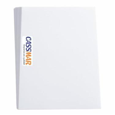Imagem de Capa Para Encadernação Pvc A4 Branco Fundo Camurça 100un  - CASSMAR