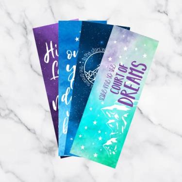 Imagem de ACOTAR Marcadores de livros/Cartão de Alta Qualidade/Presente para Amantes de Livros/Tribunal de Espinhos e Rosas/Mercadoria/Conjunto de 4