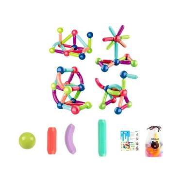 Imagem de Conjunto De Blocos De Construção Magnéticos Educacionais Montessori Pa