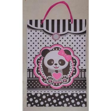 Imagem de 10 Sacolas Tematicas Lembrancinha Festa Panda Rosa - Sacola Papelão