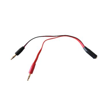 Imagem de Cabo Splitter Divisor de Fone e Microfone 1 J2 Fêma x 2 P2 macho XC-ADP-21 X-cell