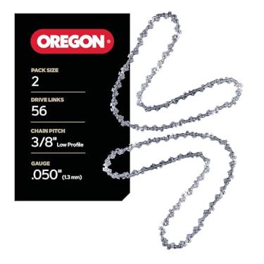 Imagem de Oregon Correntes de motosserra S56 AdvanceCut Twin Pack, para barra de 40,6 cm - 56 elos de acionamento – 2 x correntes de retorno baixo cabem Poulan, Echo, Ryobi, Wen e mais