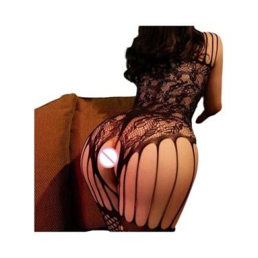 Imagem de Conjunto De Lingerie Feminina Sensual Sem Costura, Bodystocking De Red